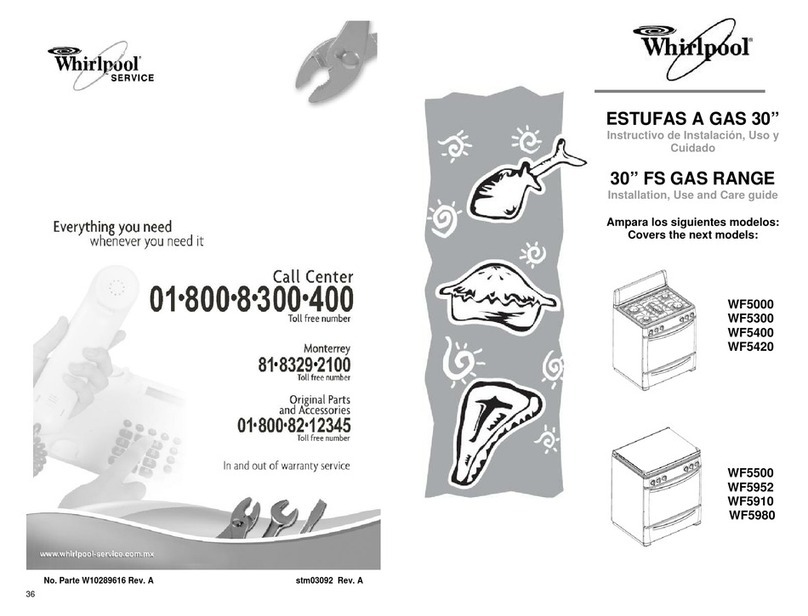 Whirlpool WF5000 User manual