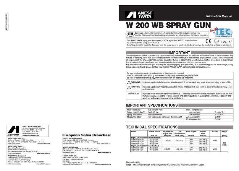 Anest Iwata W 200 WB User manual