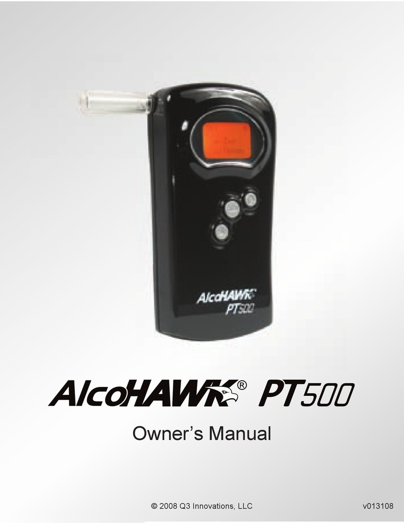 Q3 Innovations AlcoHAWK PT500 owner's manual Q3 Innovations AlcoHAWK PT500 owner's manual