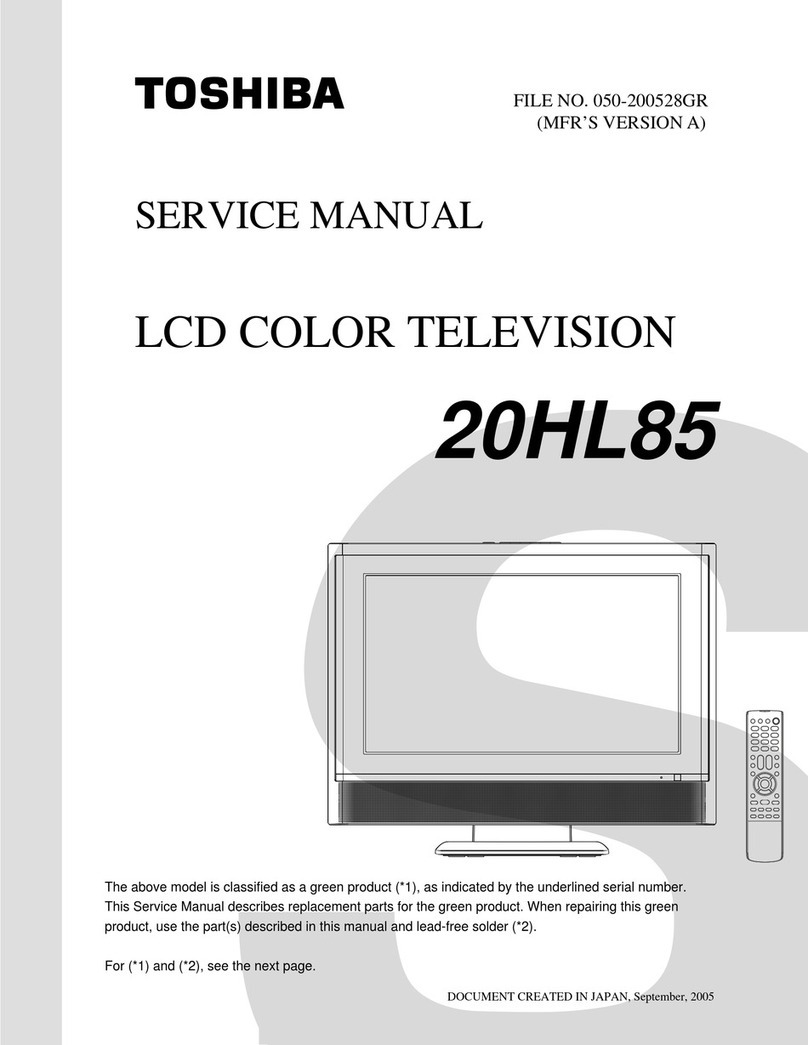 Toshiba TheaterWide 20HL85 User manual