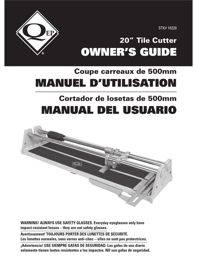 QEP 20” owner's manual QEP 20” owner's manual