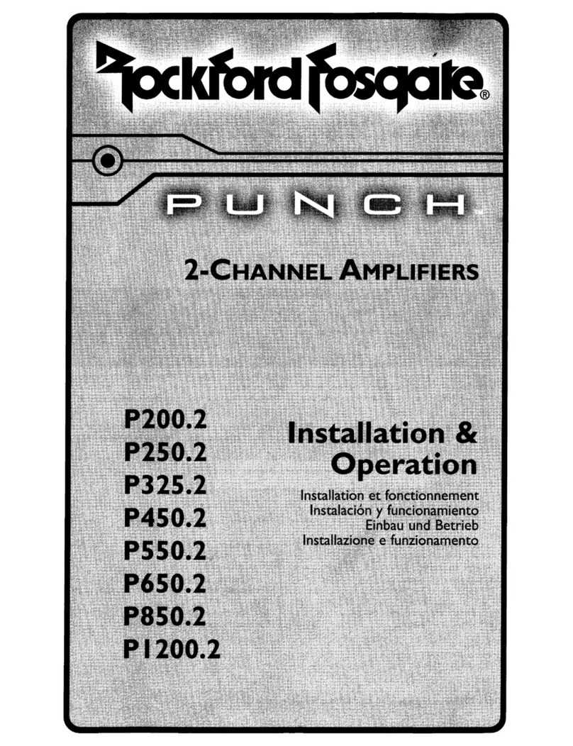 Rockford Fosgate Punch P200.2 Installation and operation guide Rockford Fosgate Punch P200.2 Installation and operation guide