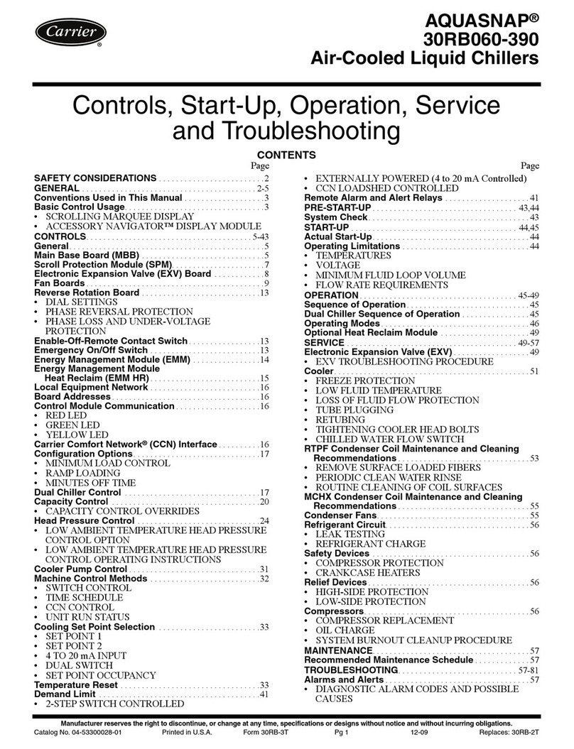 Carrier AQUASNAP 30RB060-390 User guide