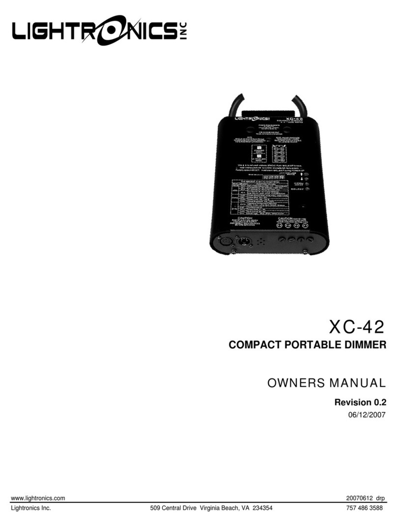 Lightronics XC-42 owner's manual Lightronics XC-42 owner's manual