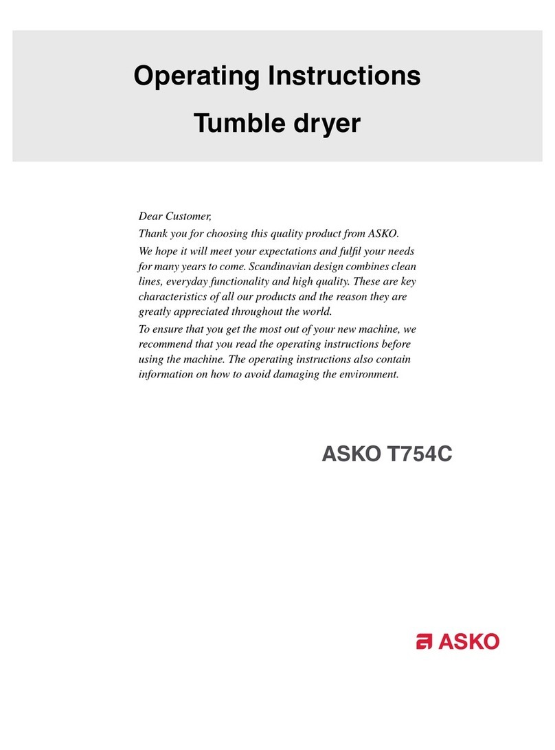 Asko T754C User manual
