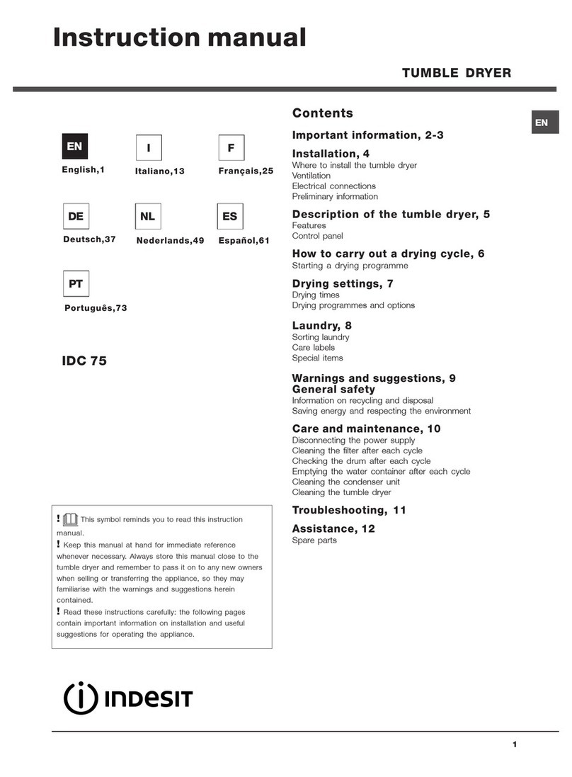 Indesit IDC 75 instruction manual