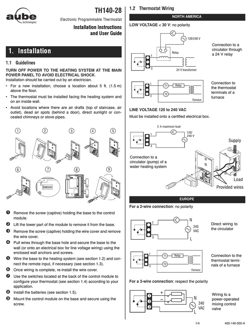 Aube Technologies TH140-28 Mounting instructions