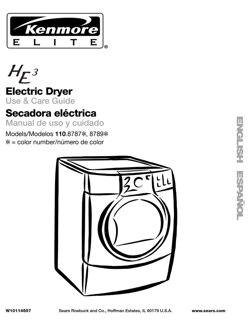 Kenmore 110.8787 Use & care guide