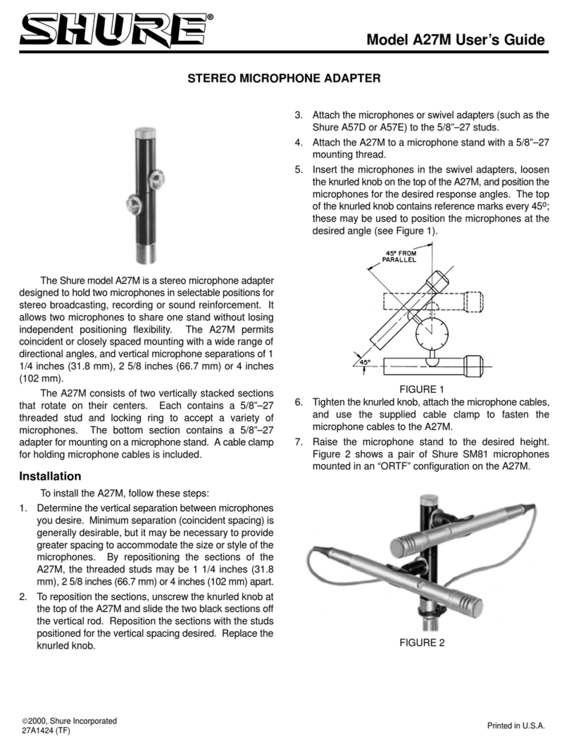 Shure A27M User manual