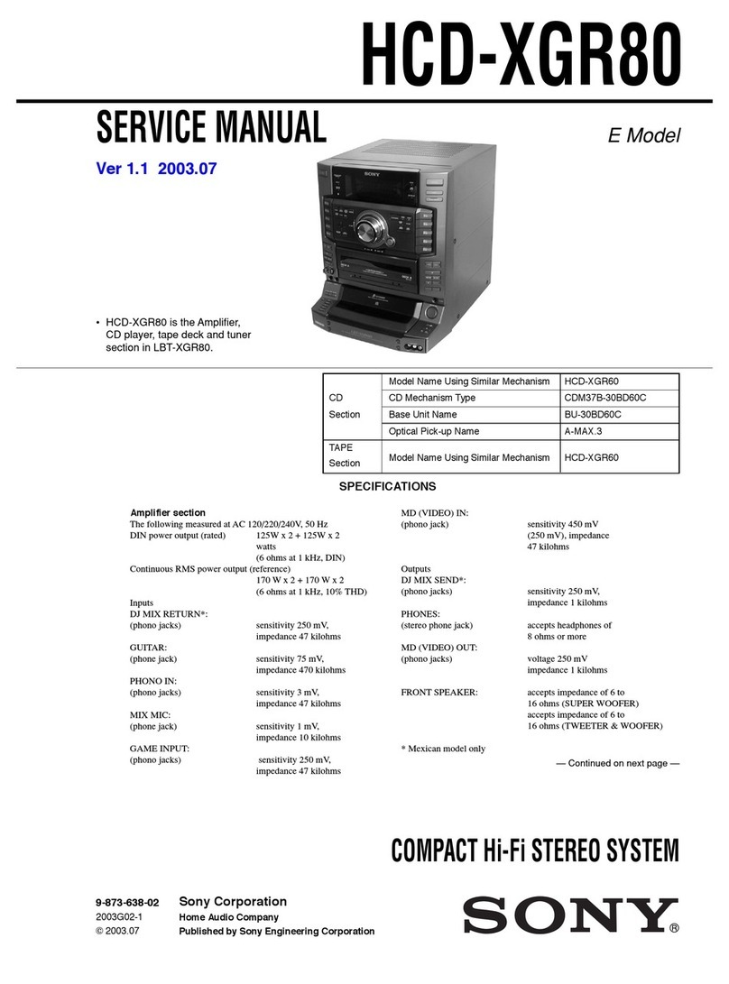 Sony HCD-XGR80 Service manual