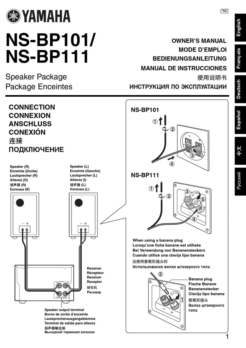 Yamaha NS-BP101 owner's manual