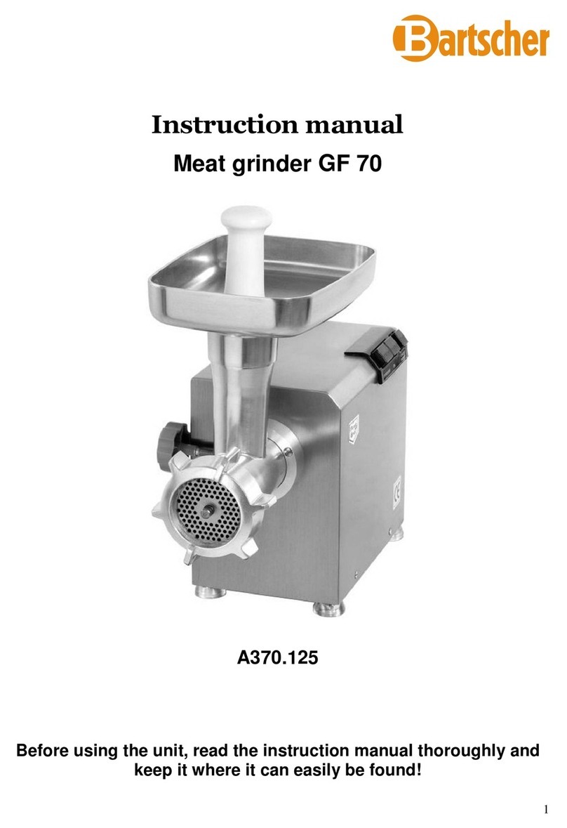 Bartscher GF 70 instruction manual