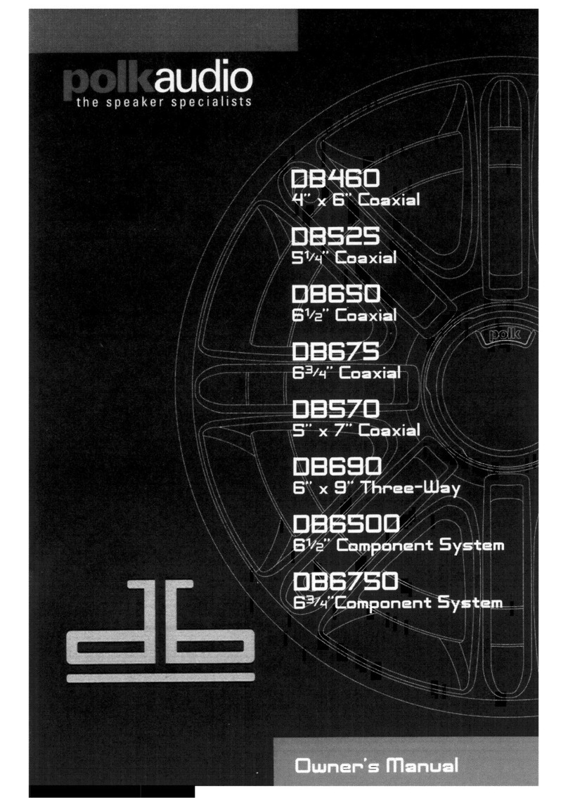 Polk Audio DB460 owner's manual