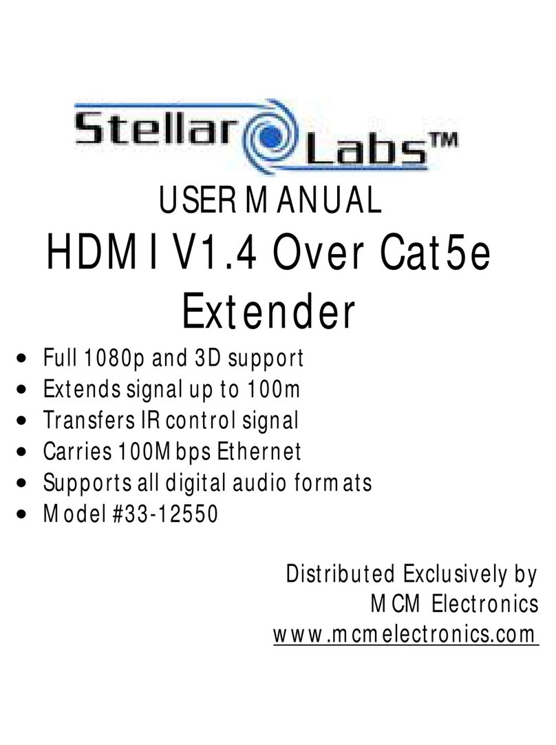 stellar labs HDMI V1.4 Over Cat5e Extender User manual