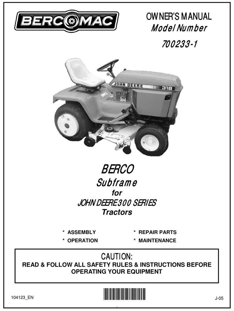 Bercomac 700233-1 owner's manual