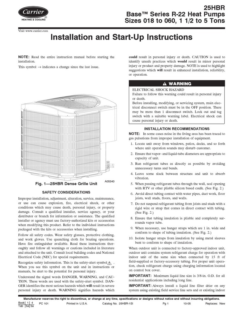Carrier 25HBR Instructions and recipes
