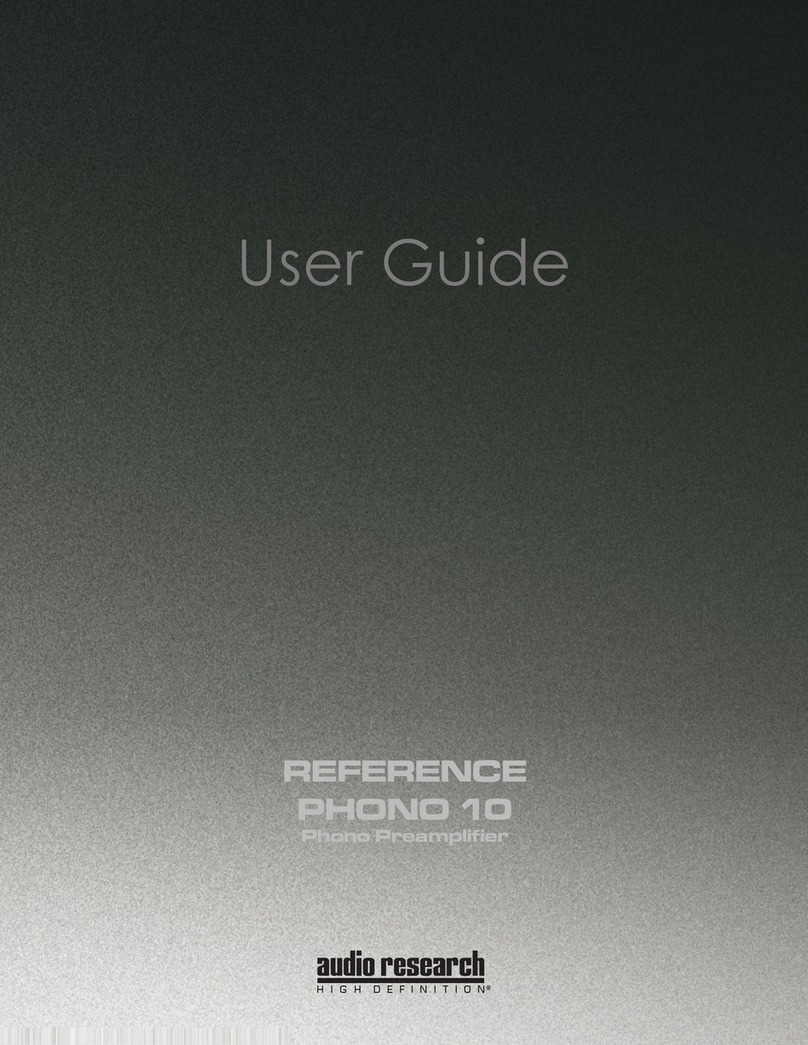 Audio Research REFERENCE PHONO 10 User manual