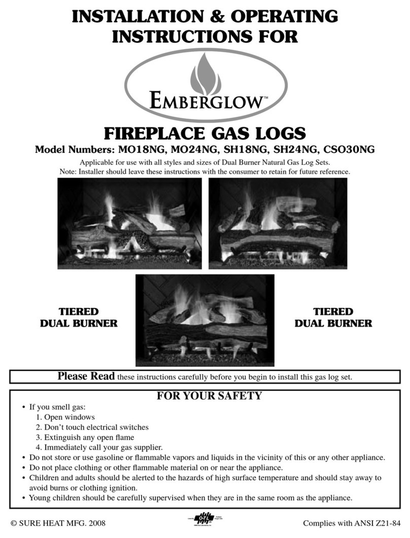 EmberGlow MO18NG Installation & operating instructions