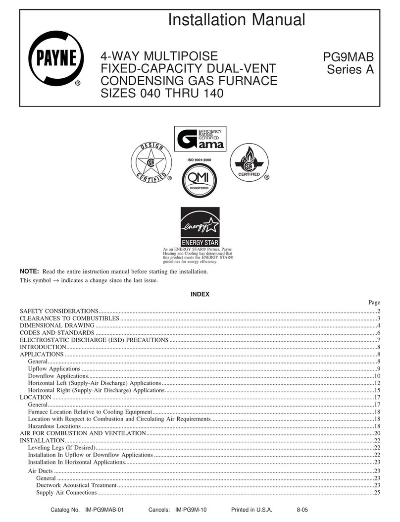 Payne PG9MAB installation manual