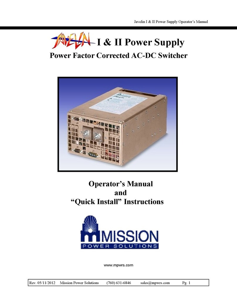 Mission Javelin I Operator's manual