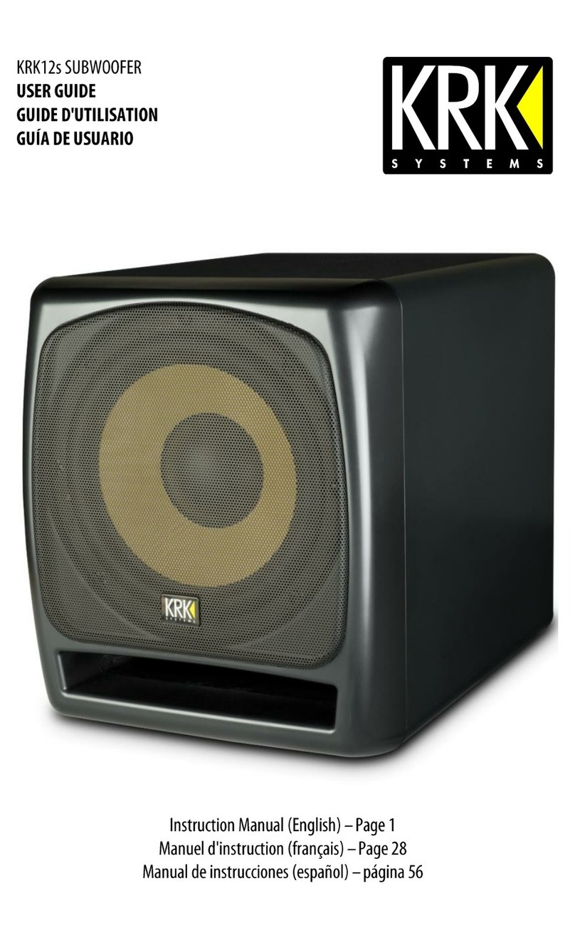 KRK 12s User manual