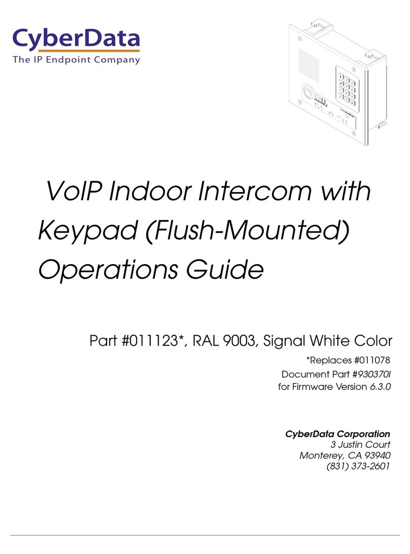 CyberData #011123 Operation guide