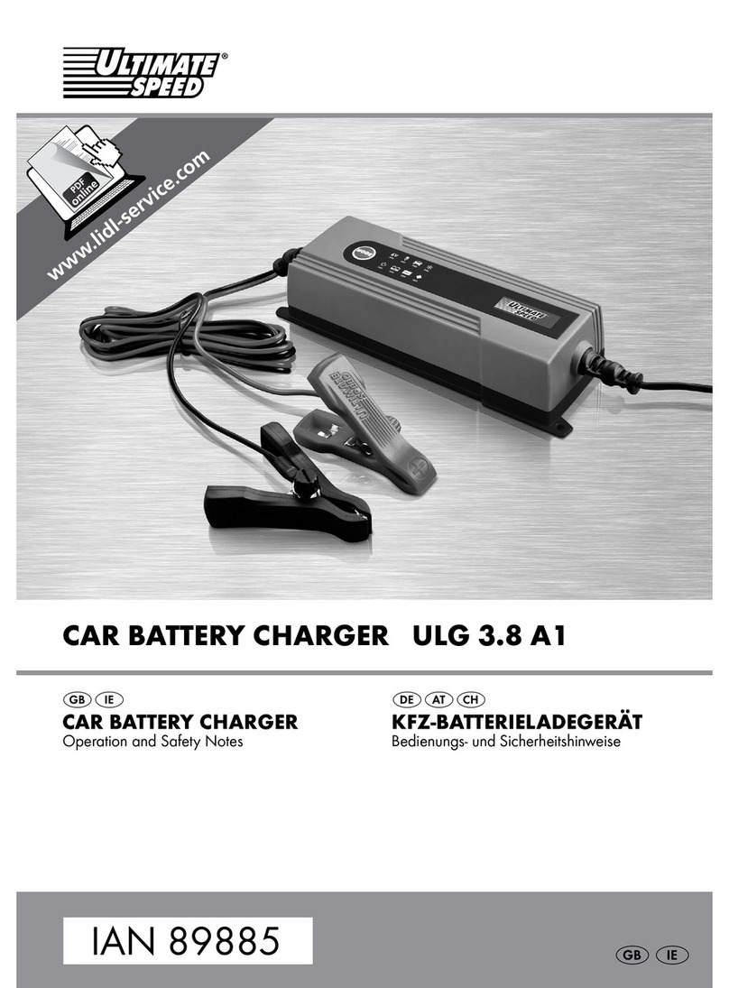 ULTIMATE SPEED ULG 3.8 A1 BATTERY CHARGER Operation and safety notes ULTIMATE SPEED ULG 3.8 A1 BATTERY CHARGER Operation and safety notes