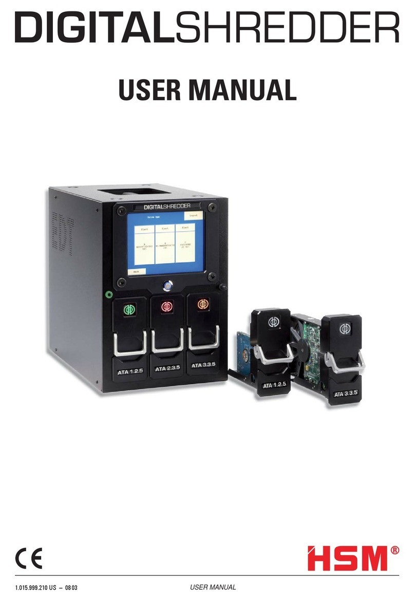 HSM Digital shredder User manual