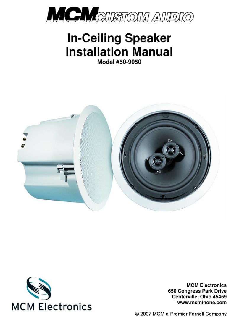 MCM Custom Audio 50-9050 installation manual