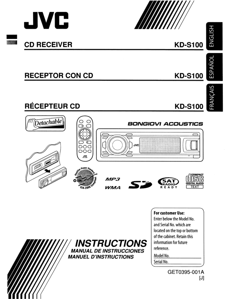 JVC KD-S100 - CD Receiver User manual