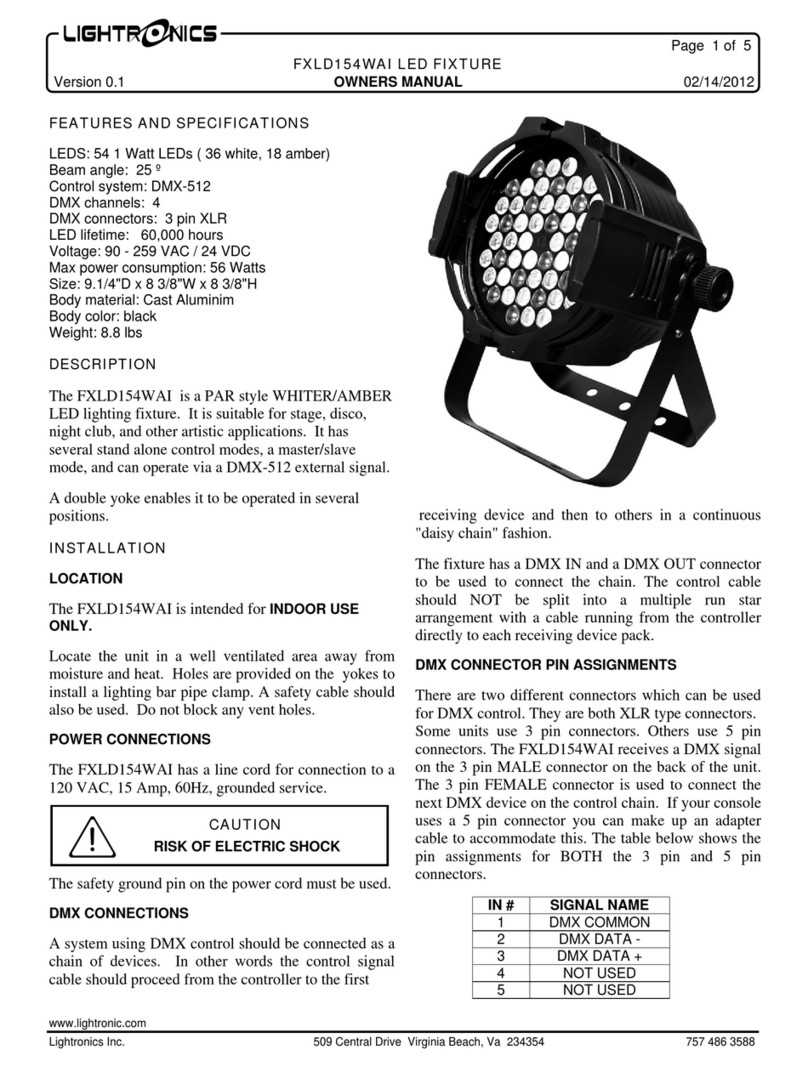 Lightronics FXLD154WAI User manual