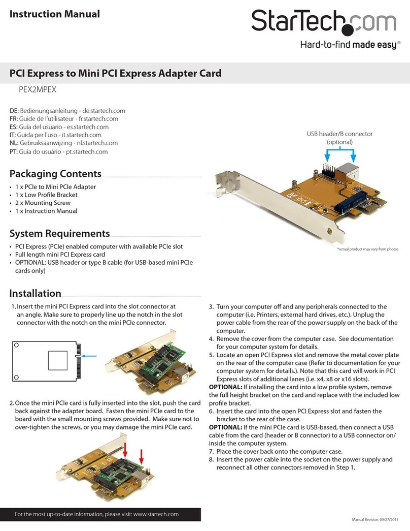 StarTech.com PEX2MPEX User manual StarTech.com PEX2MPEX User manual