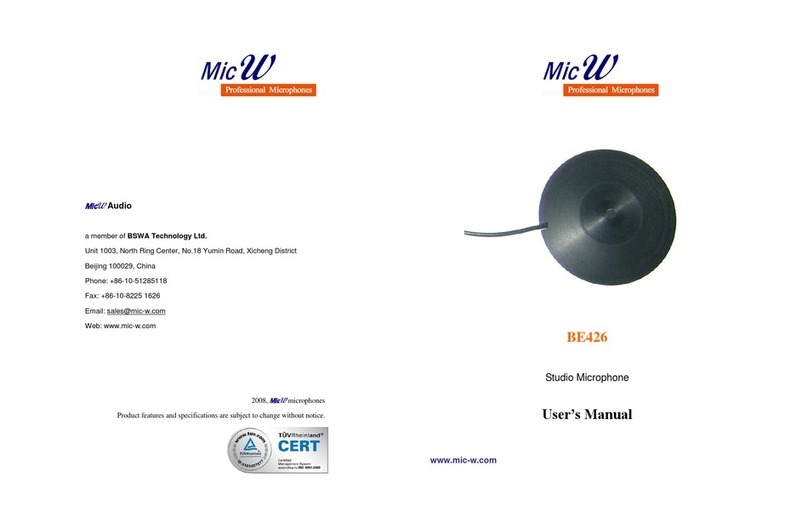 Mic W BE426 user manual