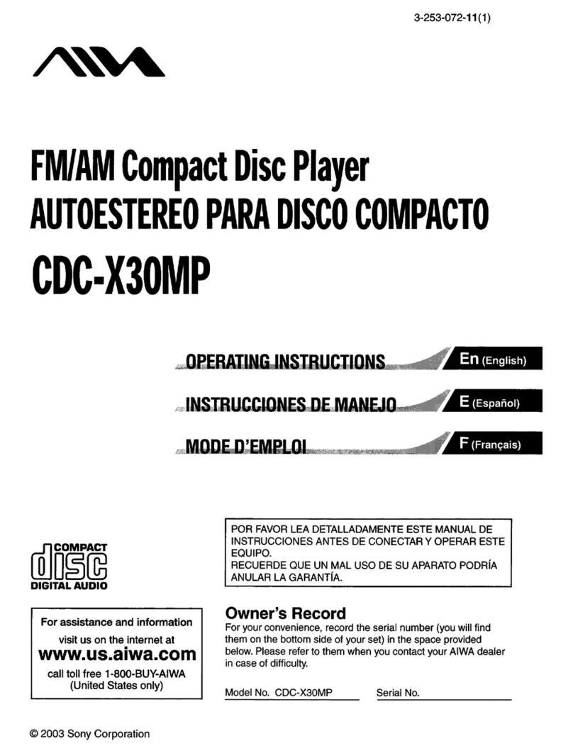 Aiwa CDC-X30MP User manual