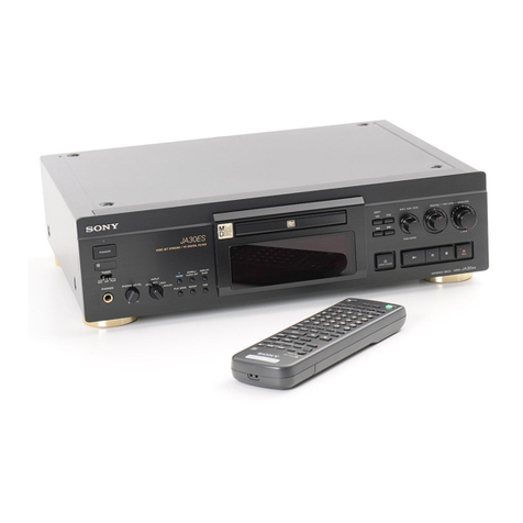 Sony MDS-JA30ES - Mini Disc Recorder User manual
