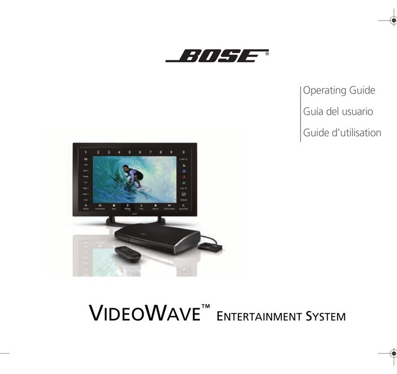Bose VIDEOWAVE User manual