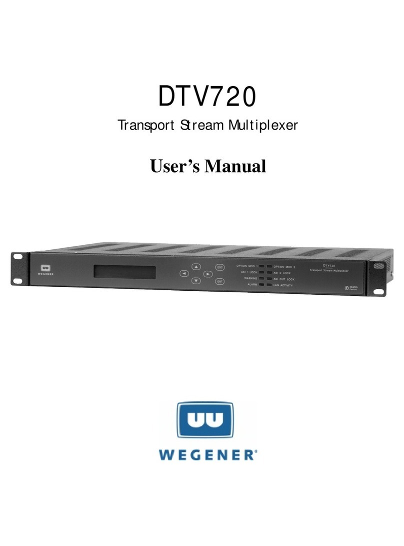 Wegener DTV 720 user manual