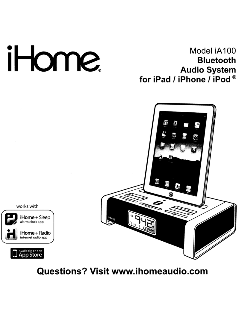 iHome IA100 user manual