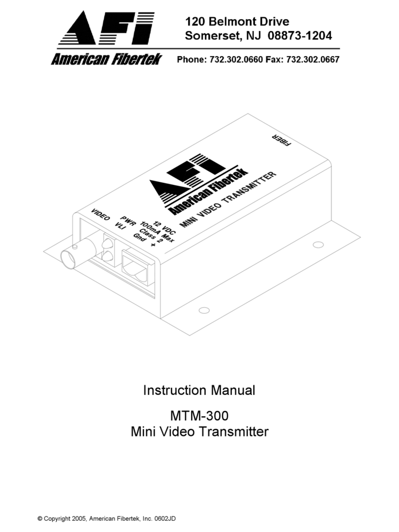 American Fibertek MTM-300 instruction manual