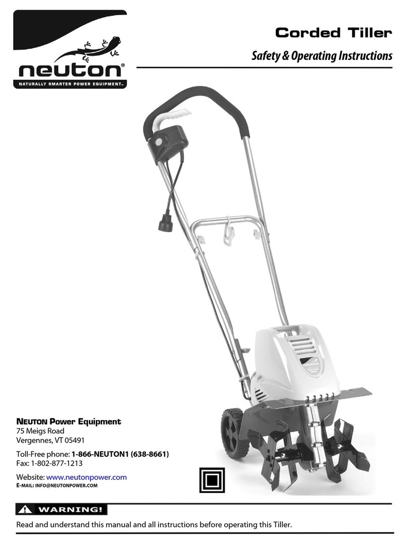 Neuton Corded Tiller Safety & Operating Instructions