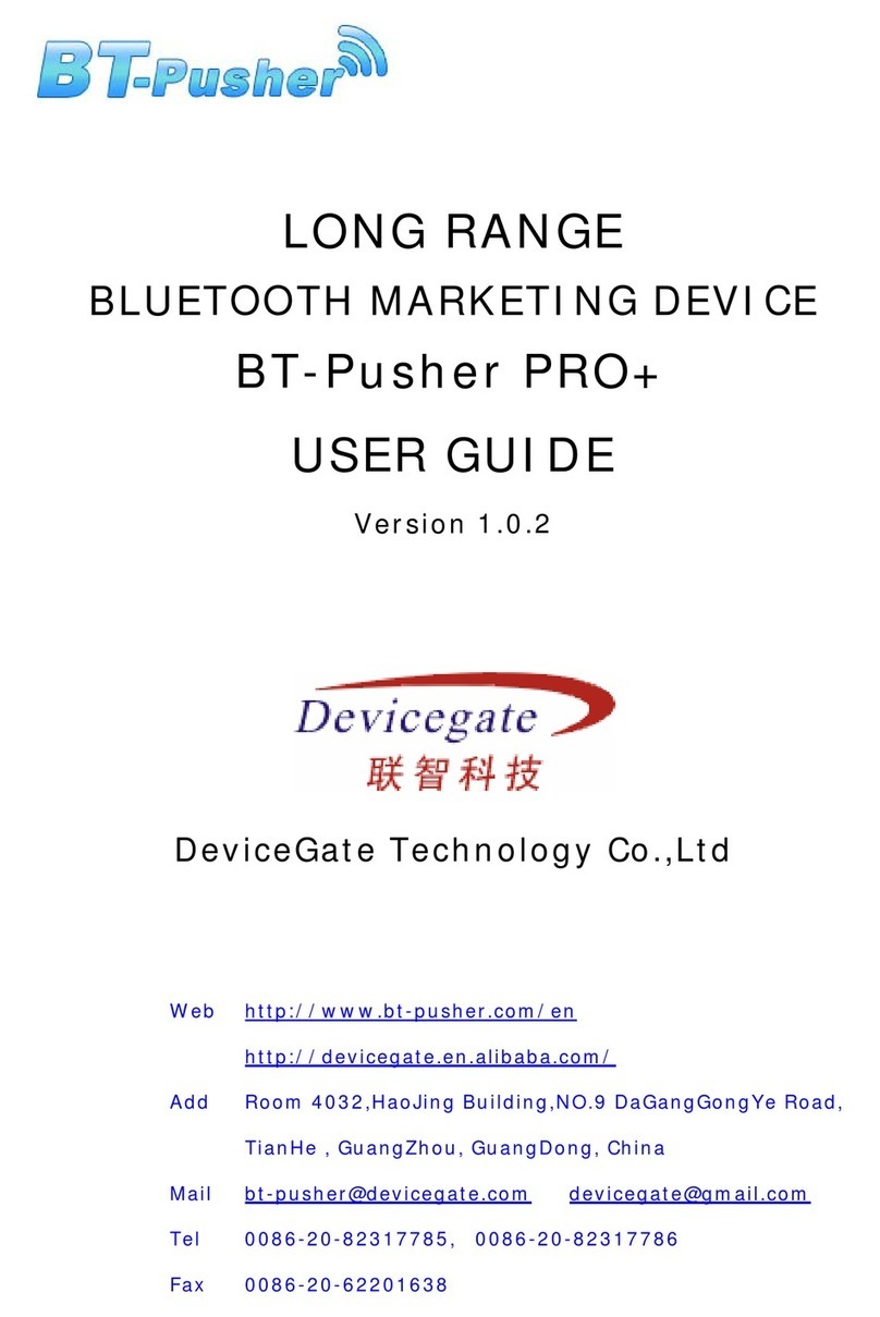 DeviceGate Technology BT-Pusher PRO+ user guide DeviceGate Technology BT-Pusher PRO+ user guide