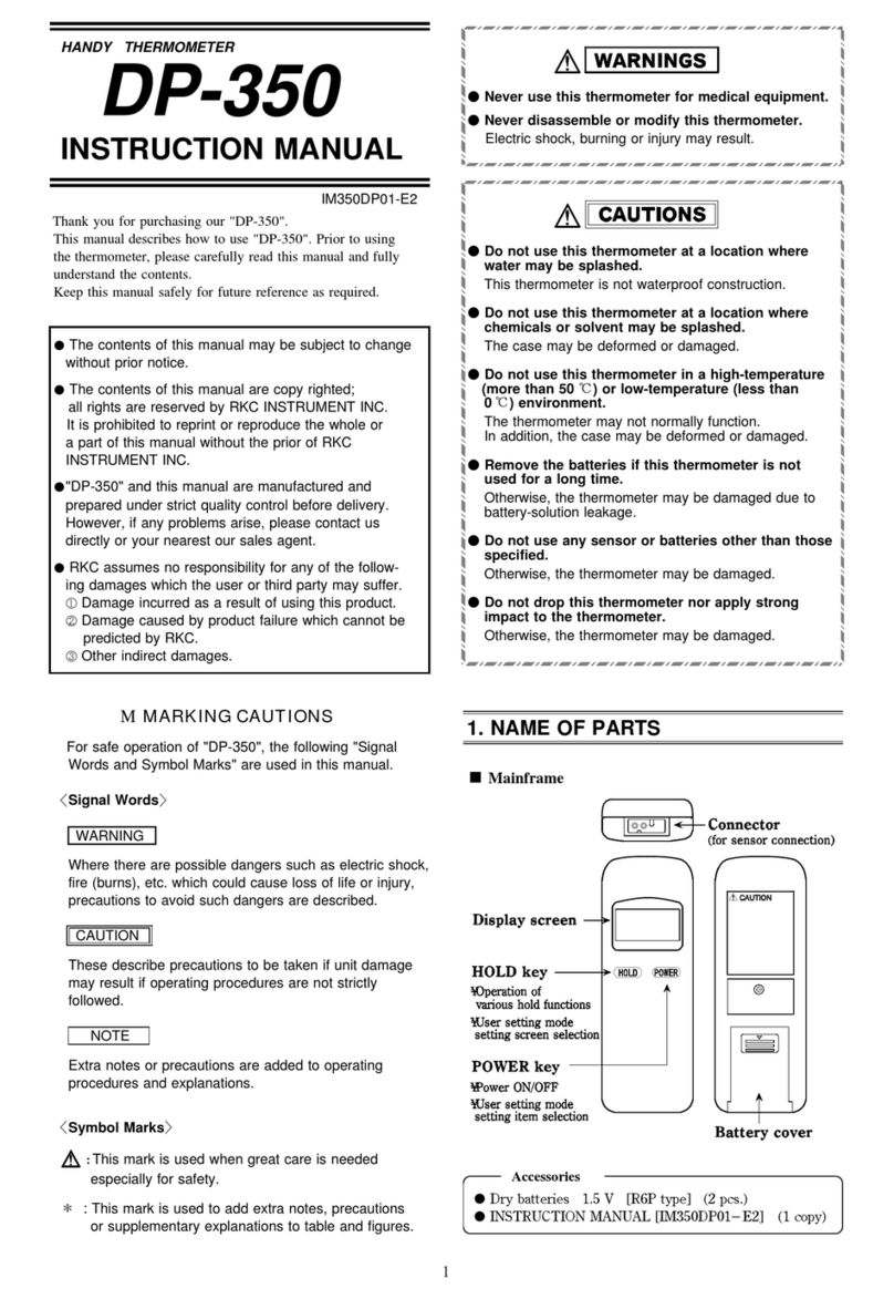 RKC INSTRUMENT DP-350 instruction manual