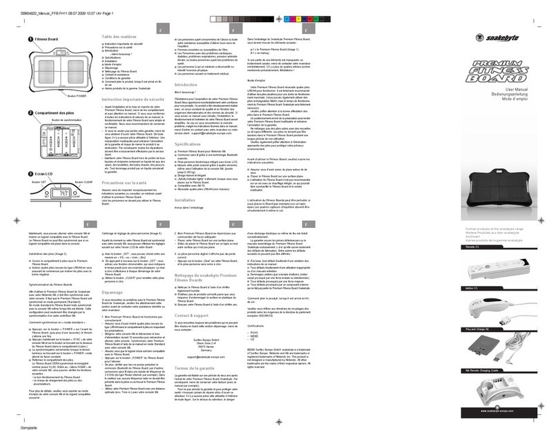 Snakebyte Premium Fitness Board user manual Snakebyte Premium Fitness Board user manual