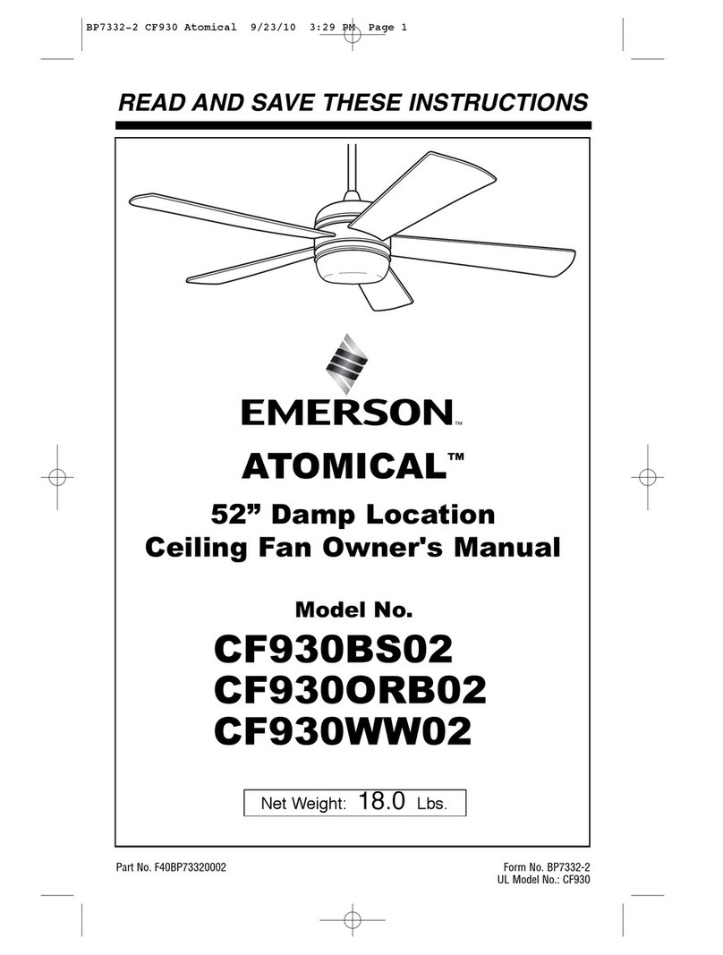 Emerson ATOMICAL CF930BS02 User manual