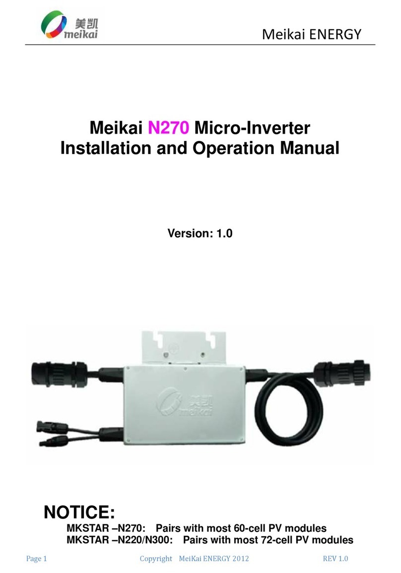 MeiKai ENERGY N270 Installation and operation manual