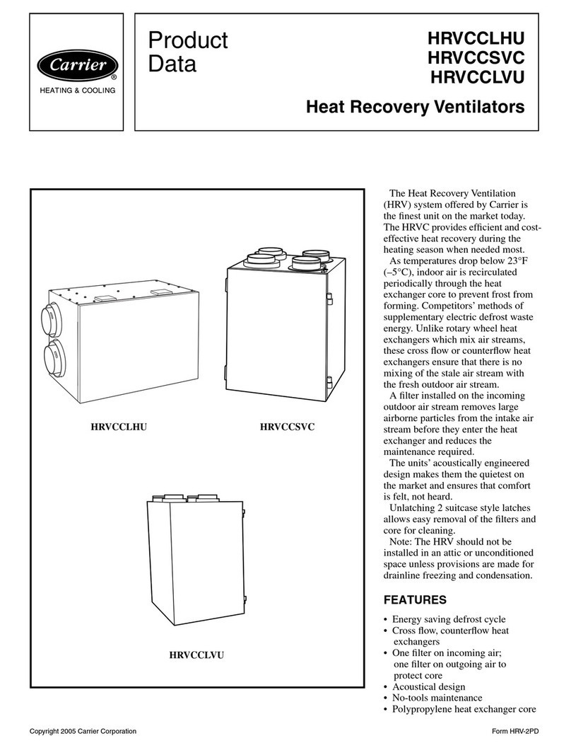 Carrier HRVCCLHU Operation manual