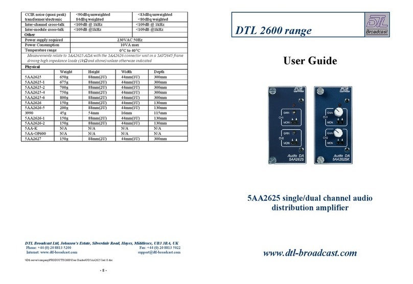 DTL Broadcast 5AA2625 user guide