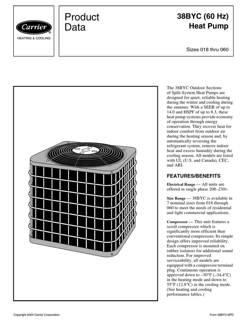 Carrier 38BYC Series Product data