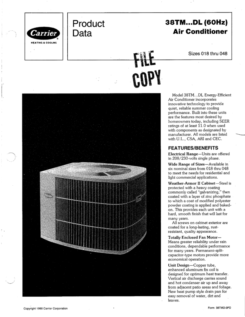 Carrier 38TM Operation manual Carrier 38TM Operation manual