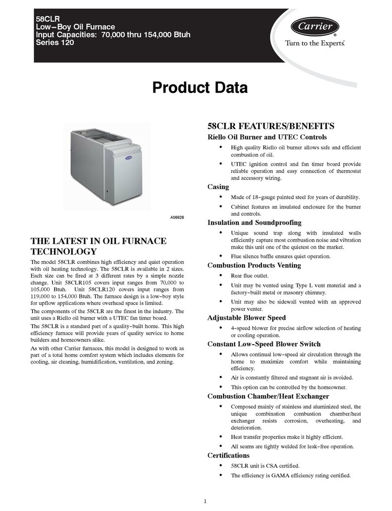 Carrier Low-Boy 58CLR Product data